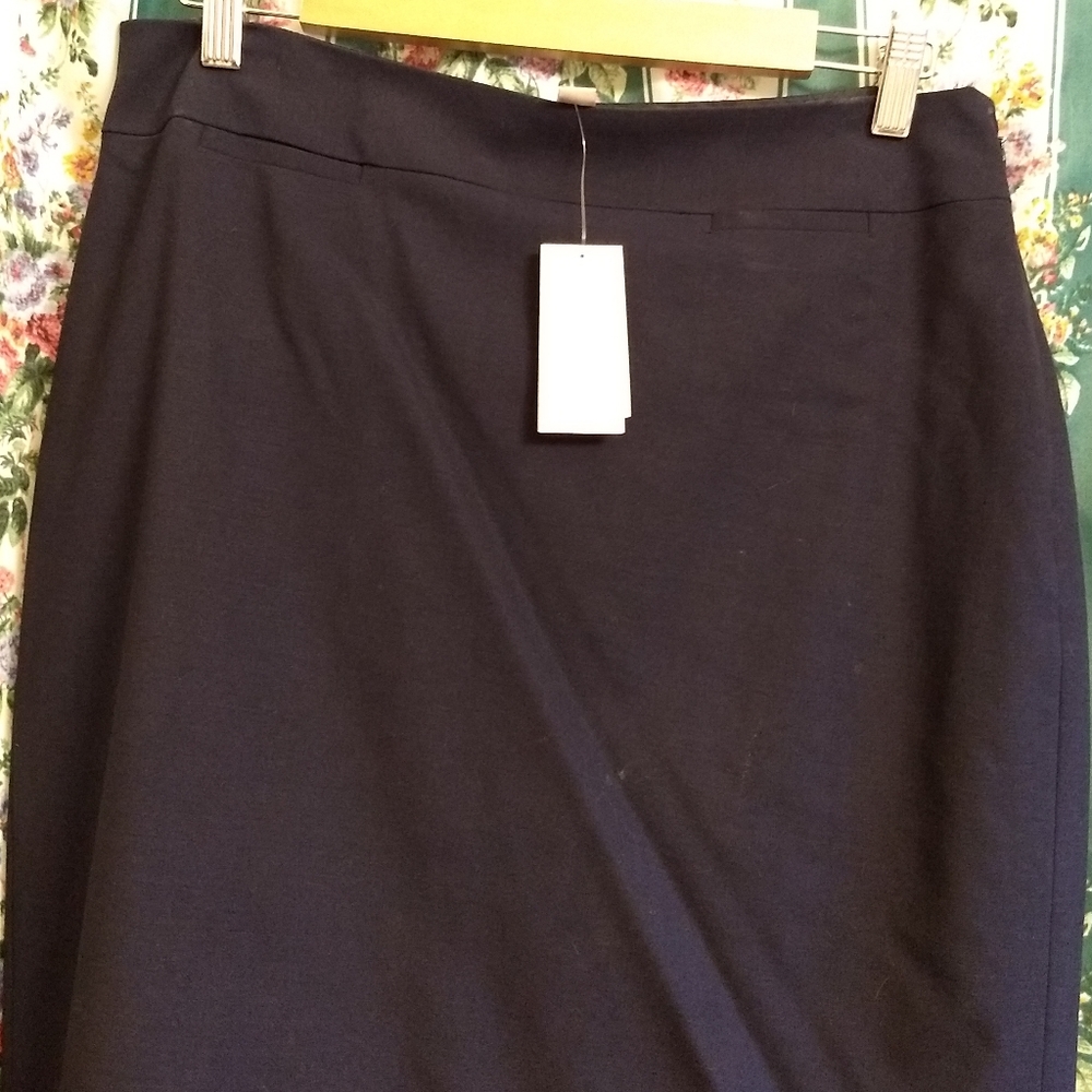 Banana Republic Navy Lightweight Wool Pencil Skirt
